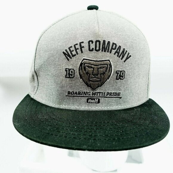 NEFF COMPANY Hat Cap Gray Roaring With Pride ‎ Adjustable  Cap Hat - Picture 1 of 3